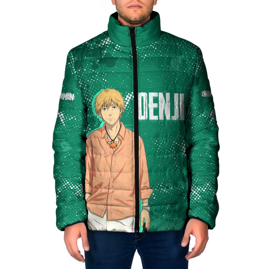 Denji Chainsaw Man Padded Jacket Urban Grunge Halftone Style