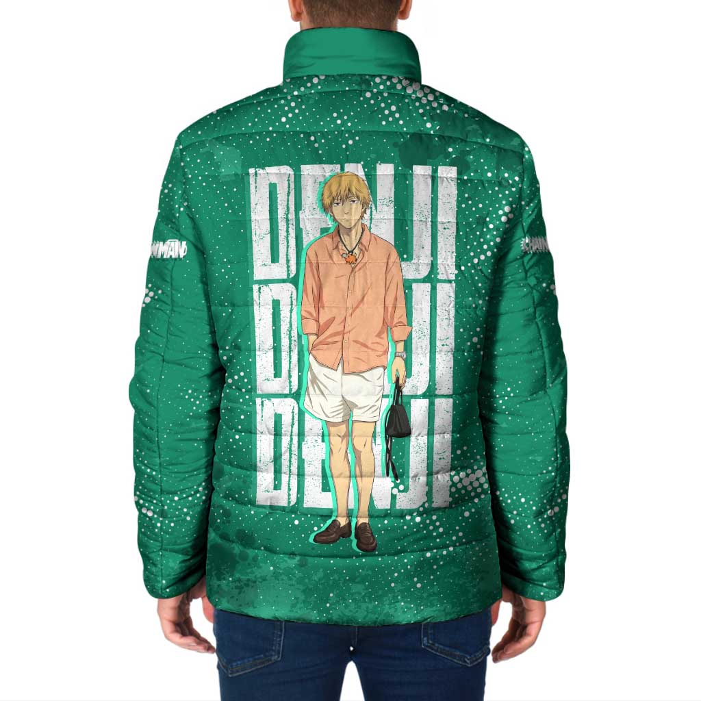 Denji Chainsaw Man Padded Jacket Urban Grunge Halftone Style