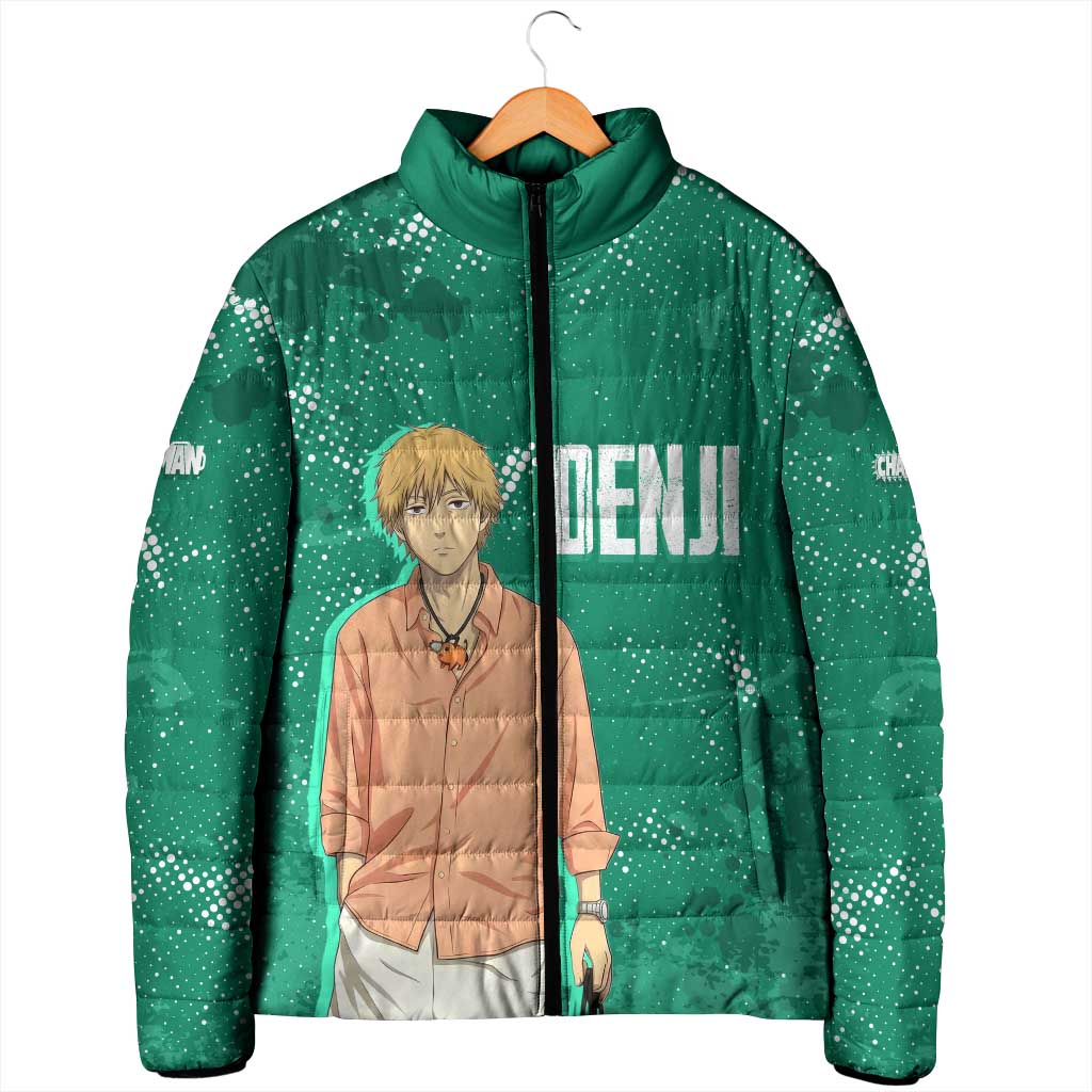 Denji Chainsaw Man Padded Jacket Urban Grunge Halftone Style