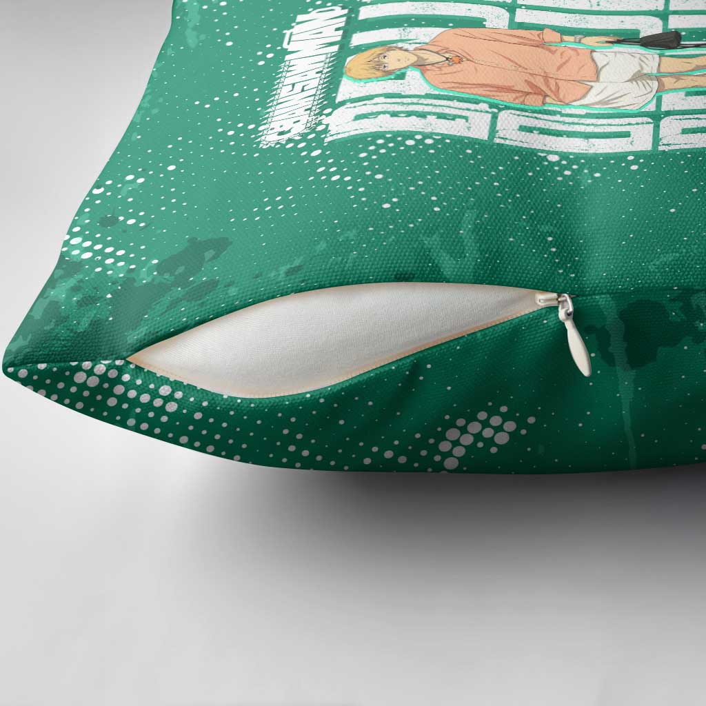Denji Chainsaw Man Pillow Cover Urban Grunge Halftone Style