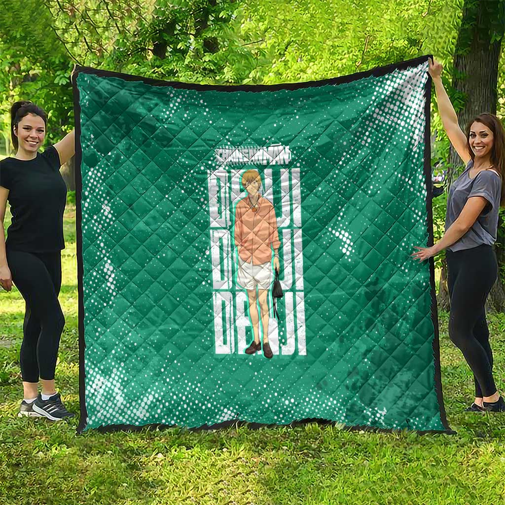 Denji Chainsaw Man Quilt Urban Grunge Halftone Style