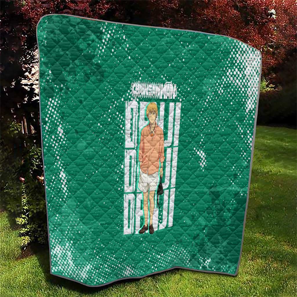 Denji Chainsaw Man Quilt Urban Grunge Halftone Style
