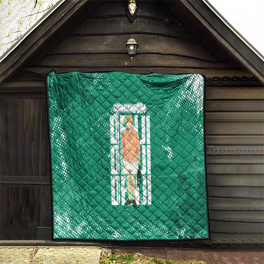 Denji Chainsaw Man Quilt Urban Grunge Halftone Style