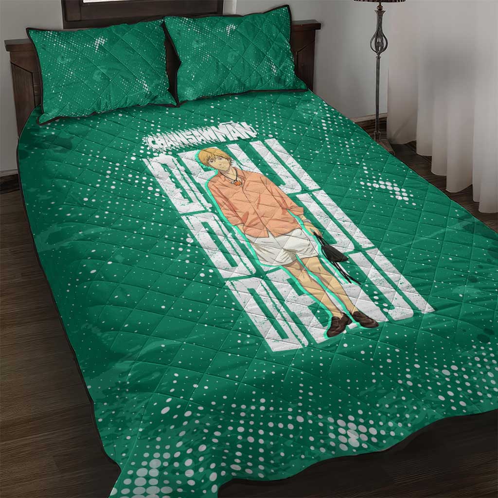 Denji Chainsaw Man Quilt Bed Set Urban Grunge Halftone Style