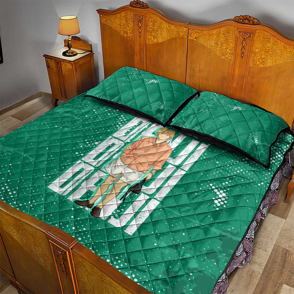 Denji Chainsaw Man Quilt Bed Set Urban Grunge Halftone Style