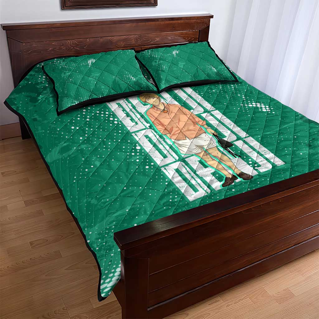 Denji Chainsaw Man Quilt Bed Set Urban Grunge Halftone Style