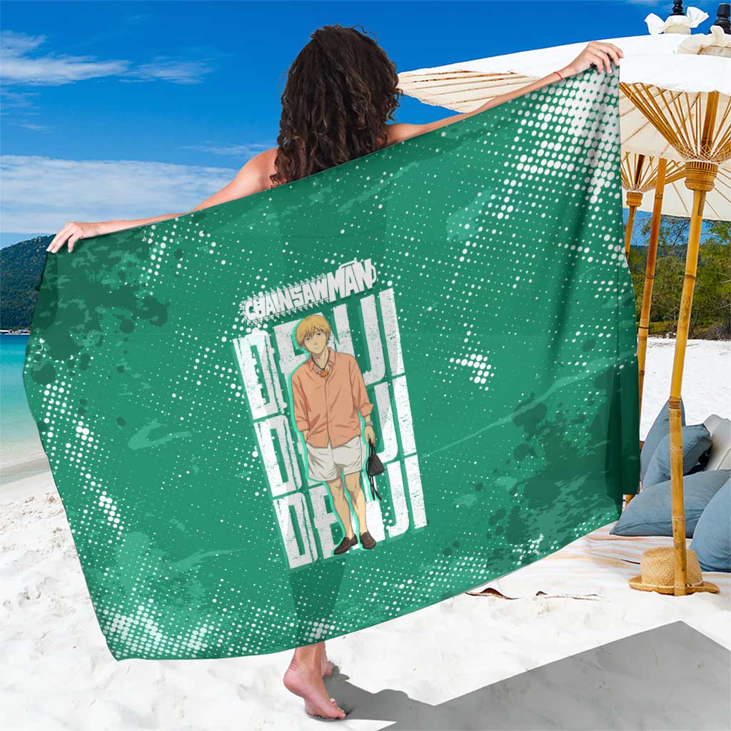 Denji Chainsaw Man Sarong Urban Grunge Halftone Style