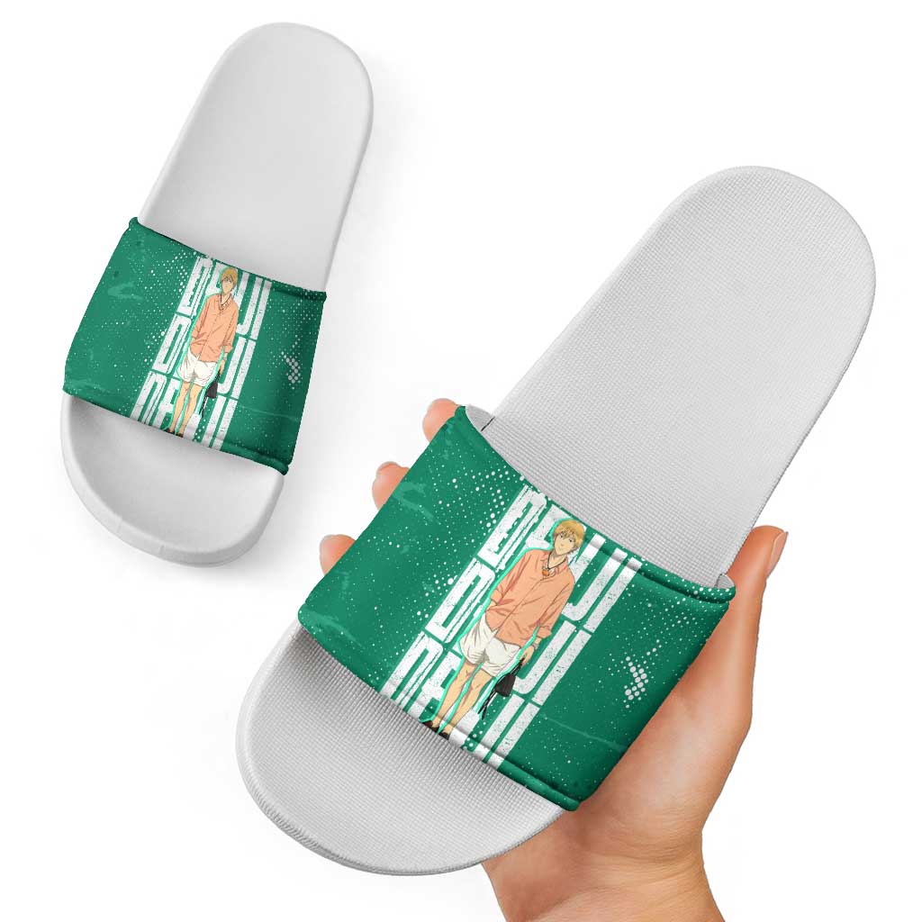 Denji Chainsaw Man Slide Sandals Urban Grunge Halftone Style