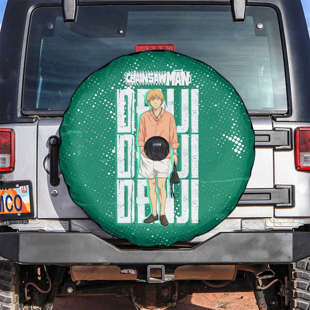 Denji Chainsaw Man Spare Tire Cover Urban Grunge Halftone Style