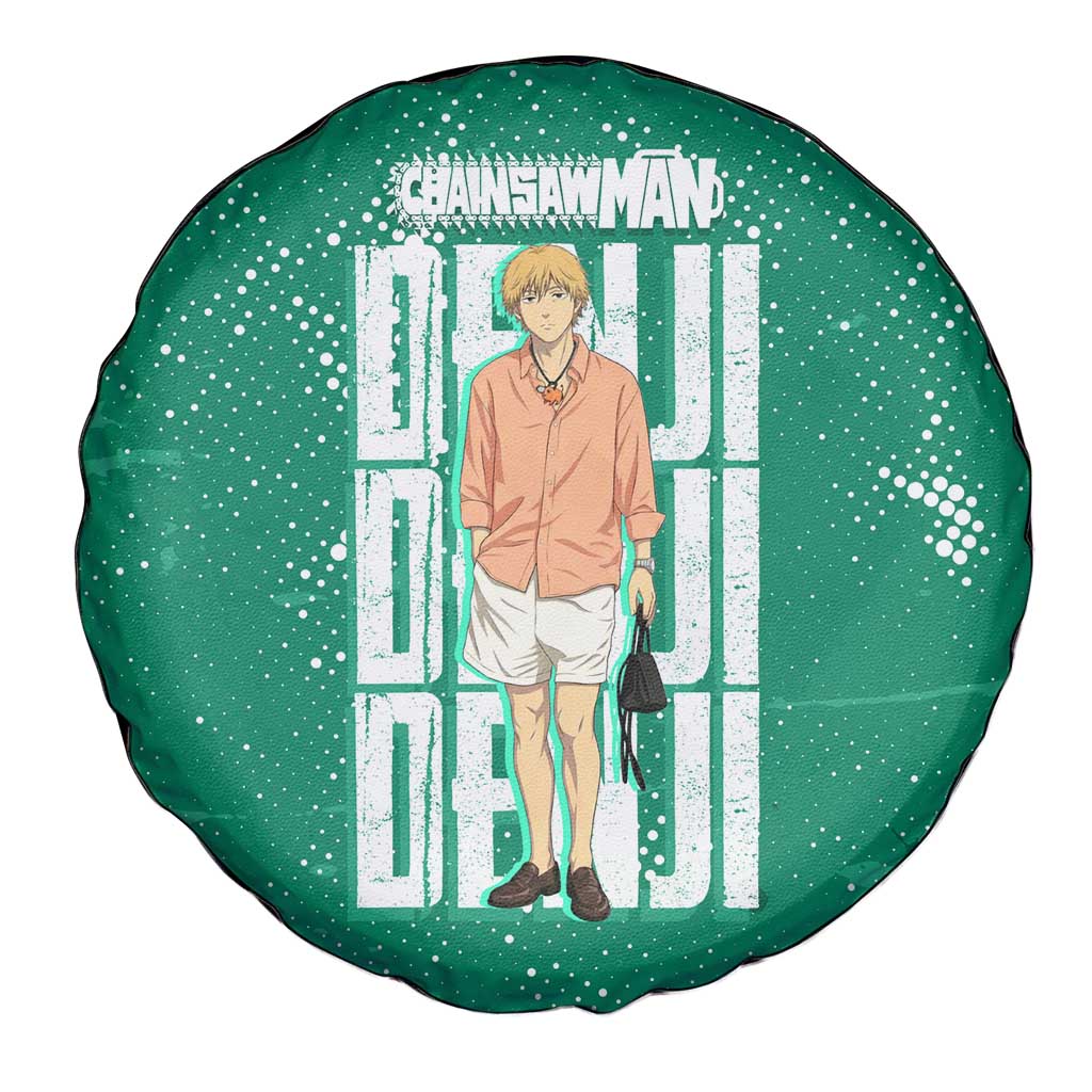 Denji Chainsaw Man Spare Tire Cover Urban Grunge Halftone Style