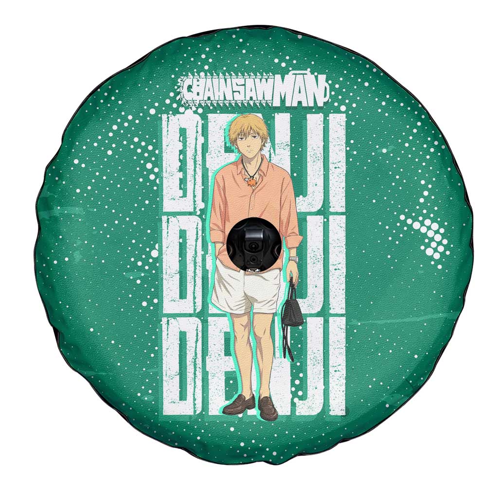 Denji Chainsaw Man Spare Tire Cover Urban Grunge Halftone Style