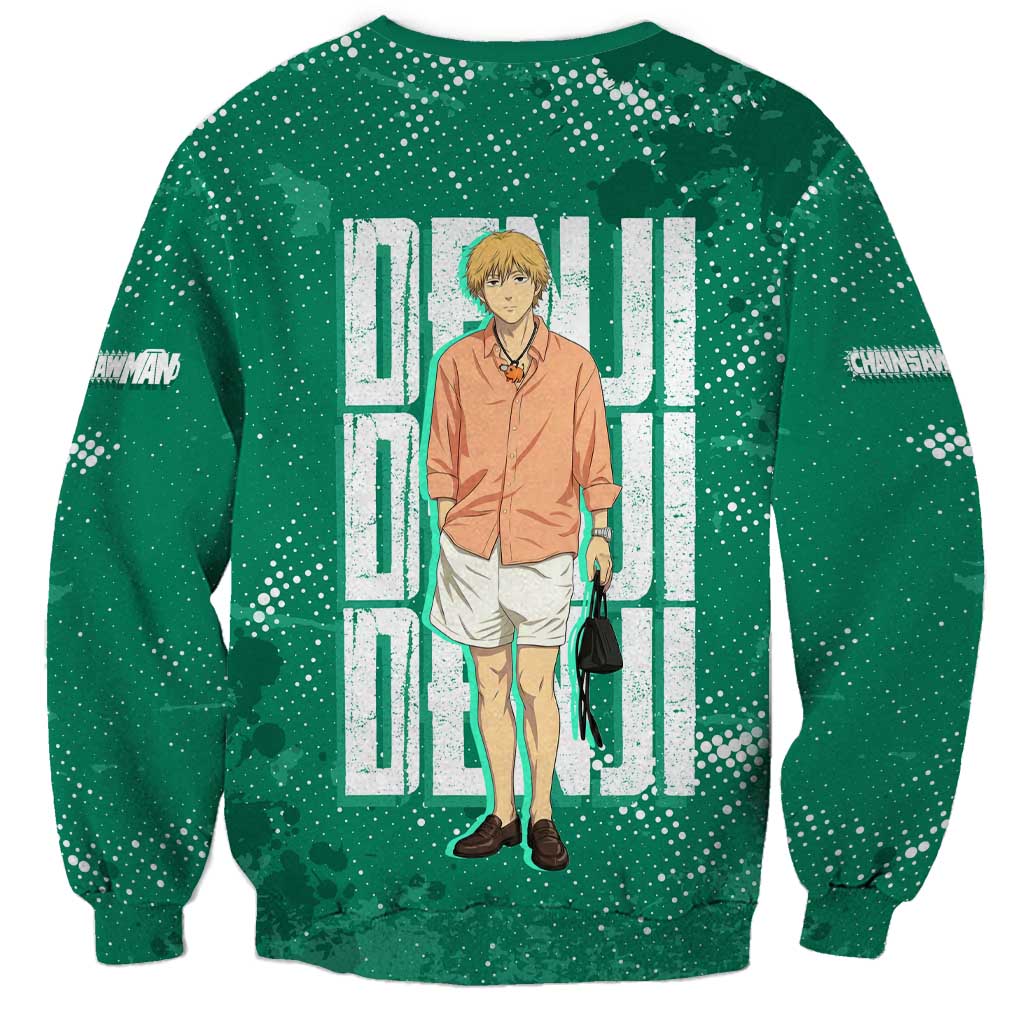 Denji Chainsaw Man Sweatshirt Urban Grunge Halftone Style