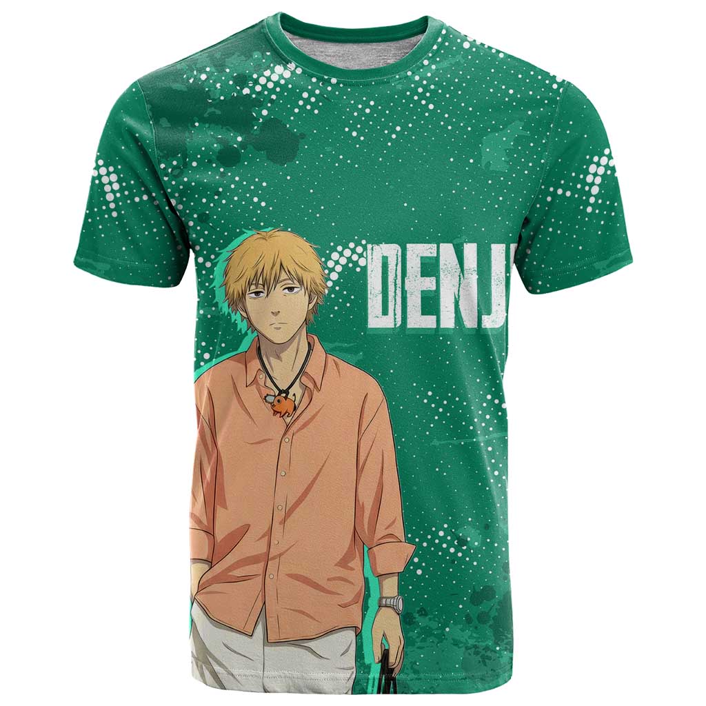 Denji Chainsaw Man T Shirt Urban Grunge Halftone Style