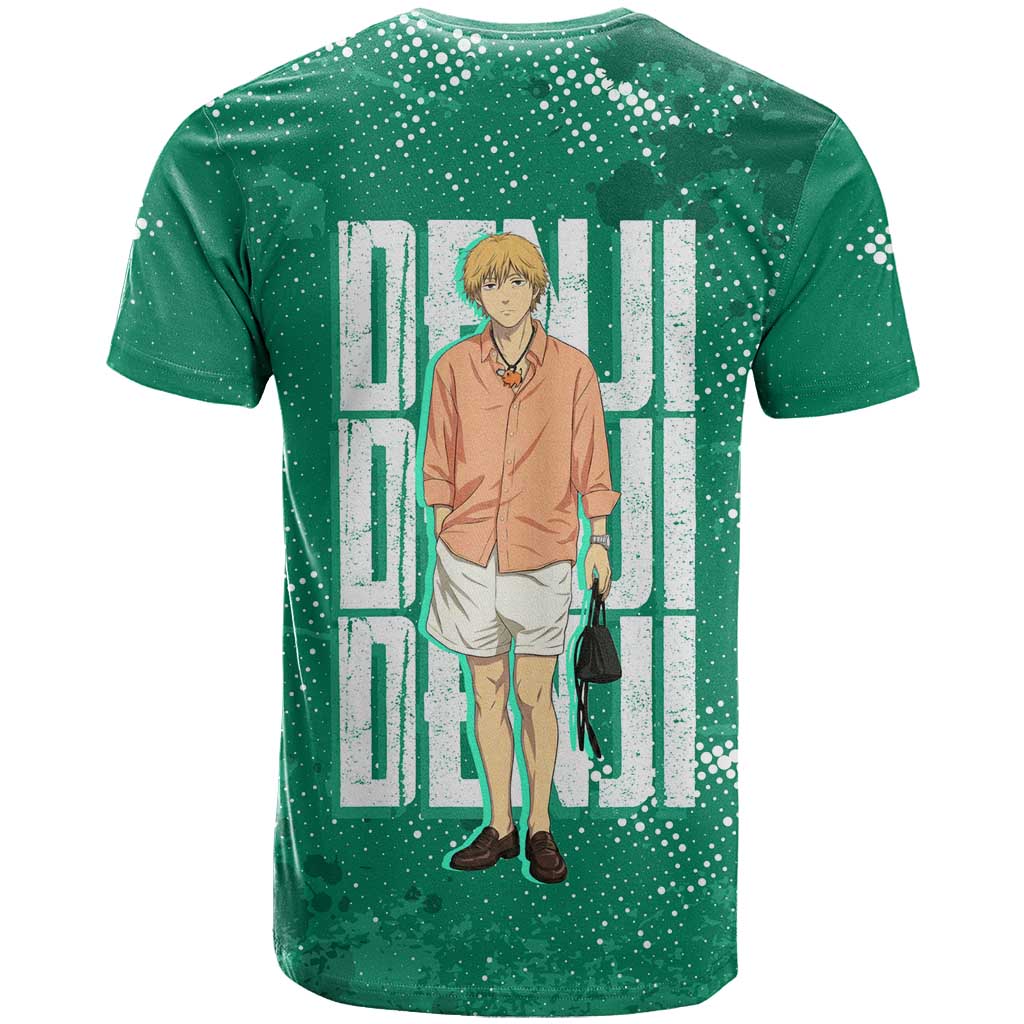 Denji Chainsaw Man T Shirt Urban Grunge Halftone Style