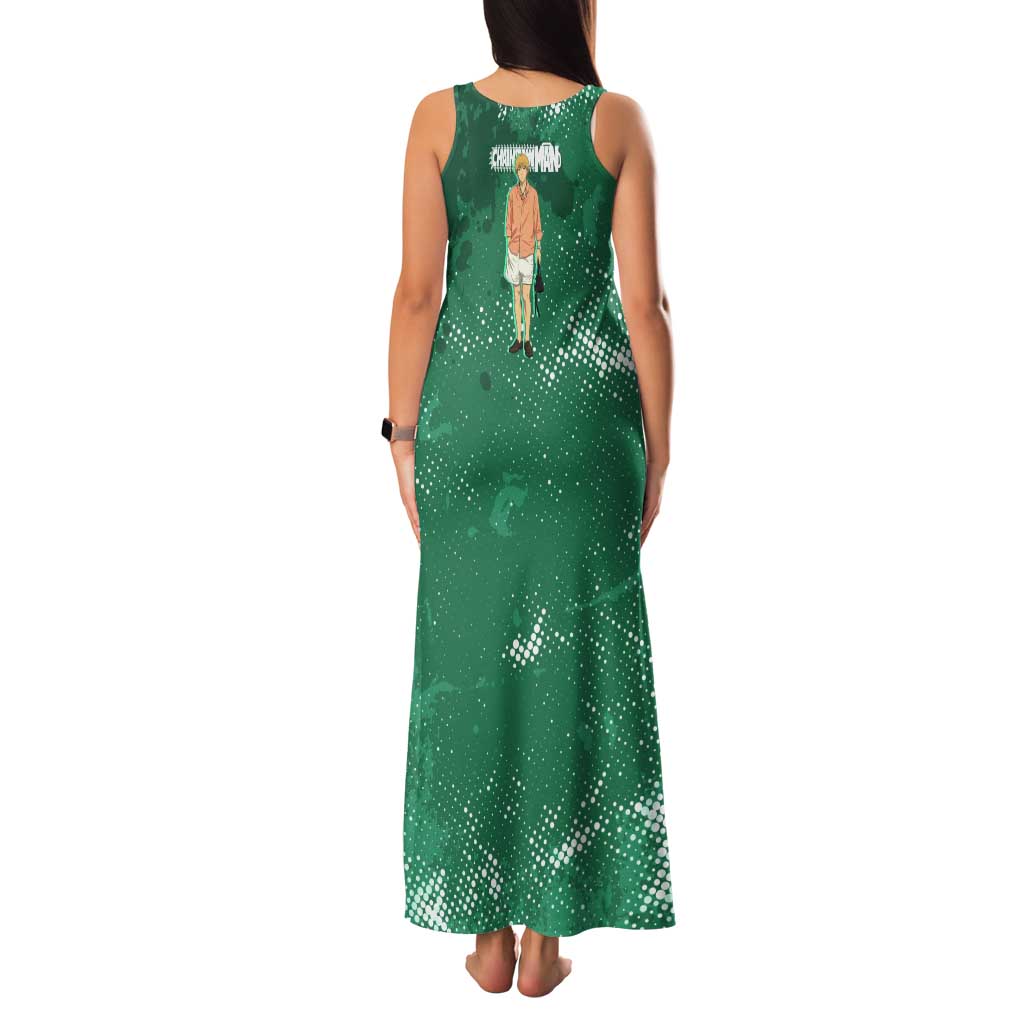 Denji Chainsaw Man Tank Maxi Dress Urban Grunge Halftone Style