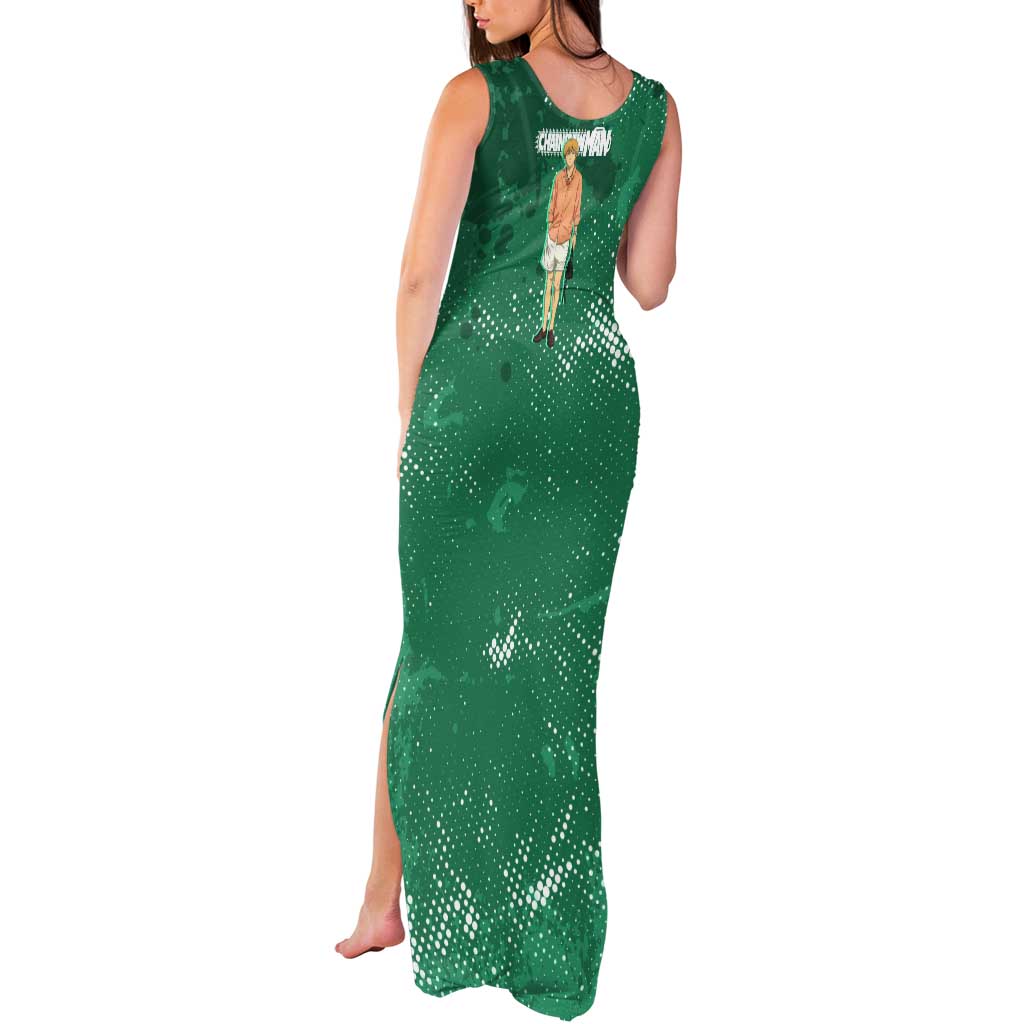 Denji Chainsaw Man Tank Maxi Dress Urban Grunge Halftone Style