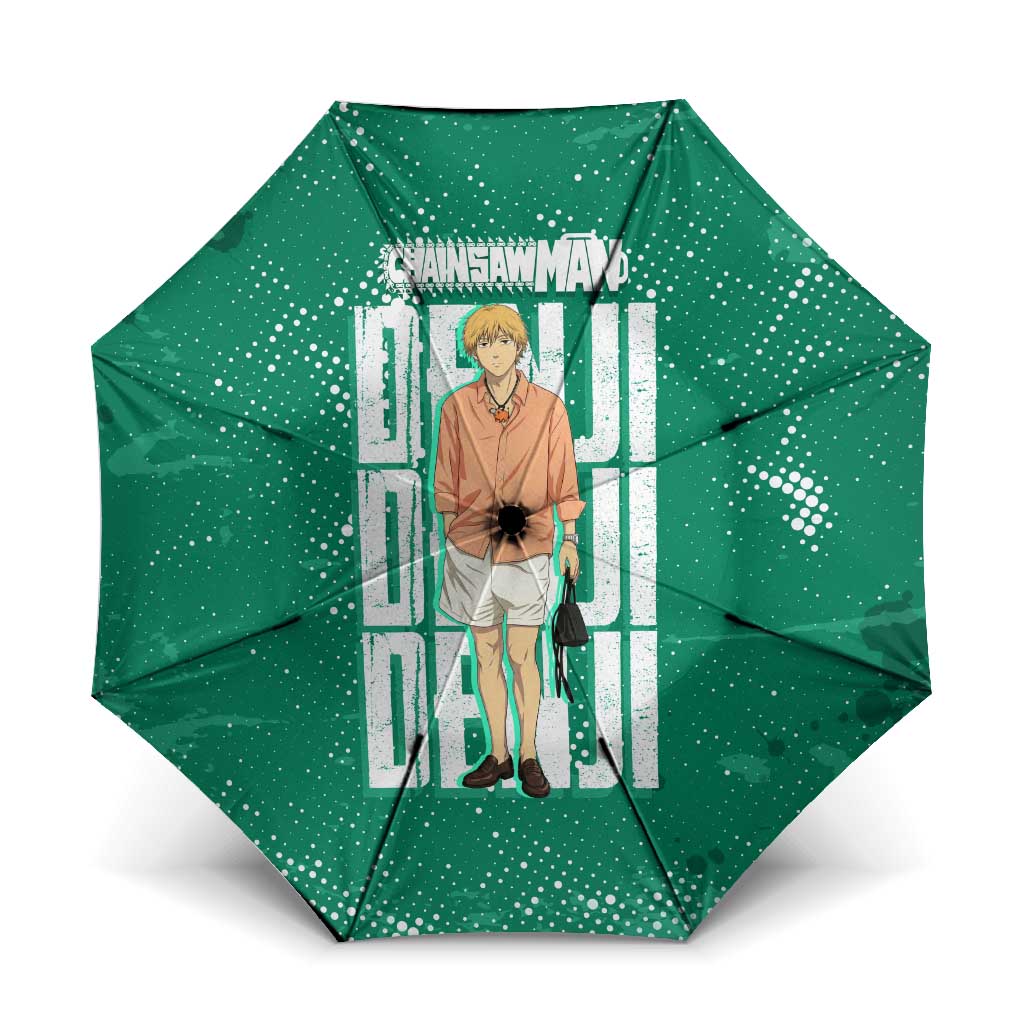Denji Chainsaw Man Umbrella Urban Grunge Halftone Style