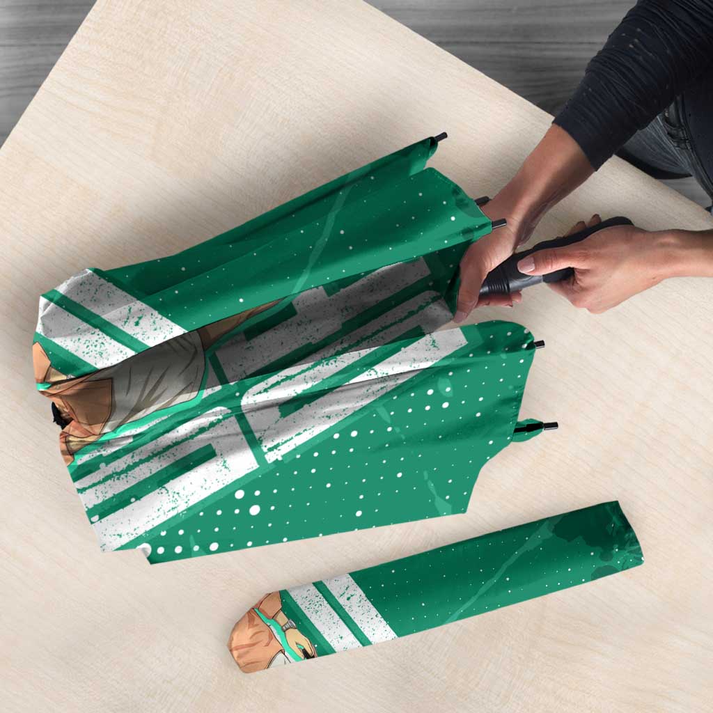 Denji Chainsaw Man Umbrella Urban Grunge Halftone Style