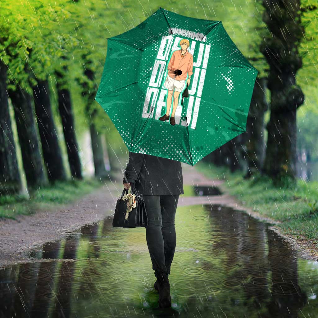 Denji Chainsaw Man Umbrella Urban Grunge Halftone Style