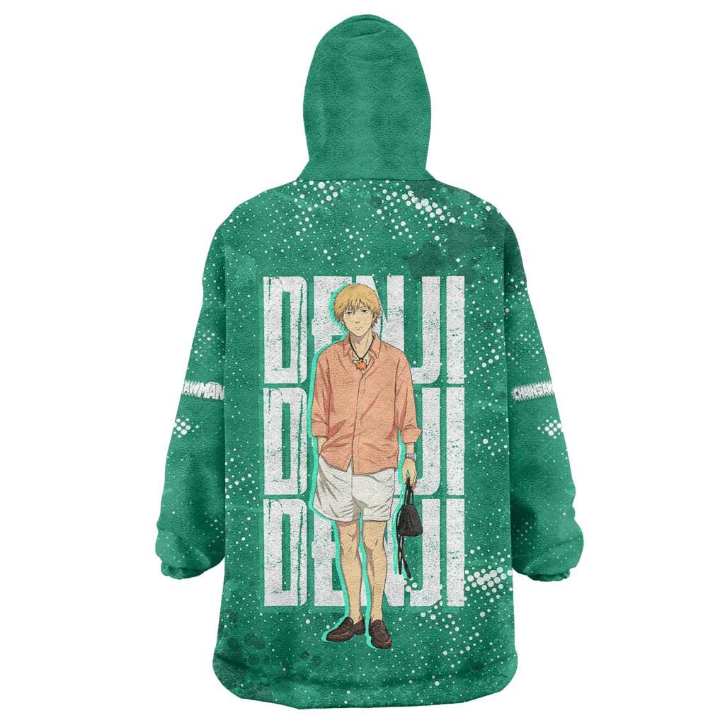 Denji Chainsaw Man Wearable Blanket Hoodie Urban Grunge Halftone Style