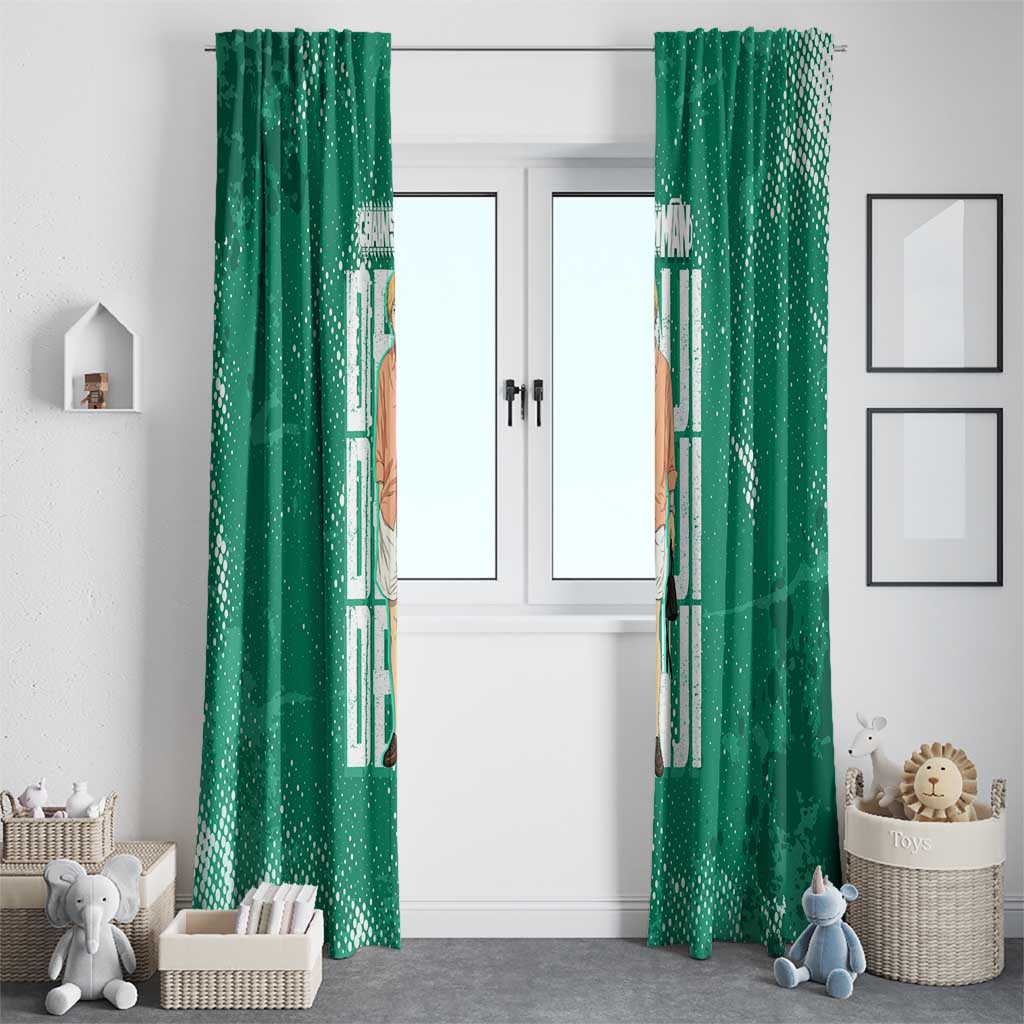 Denji Chainsaw Man Window Curtain Urban Grunge Halftone Style