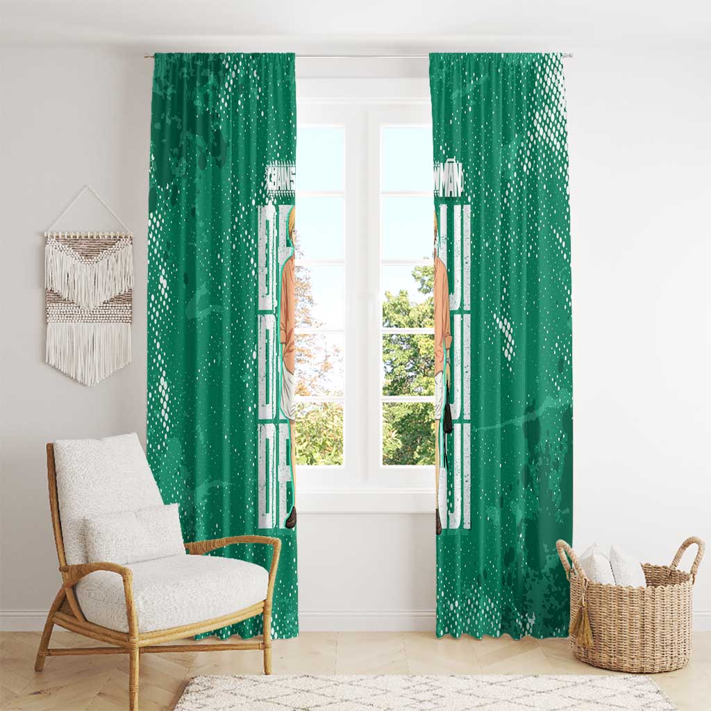Denji Chainsaw Man Window Curtain Urban Grunge Halftone Style
