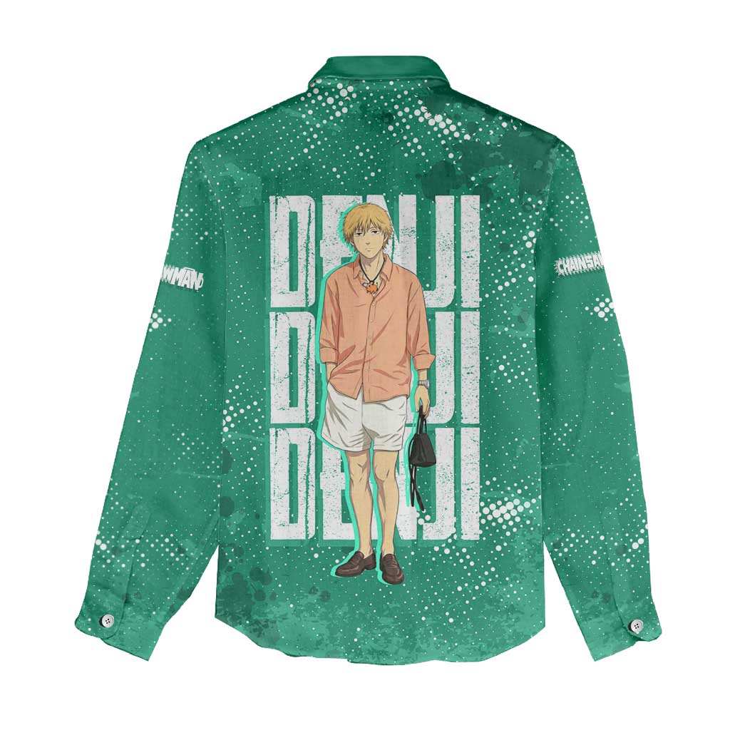 Denji Chainsaw Man Women Casual Shirt Urban Grunge Halftone Style