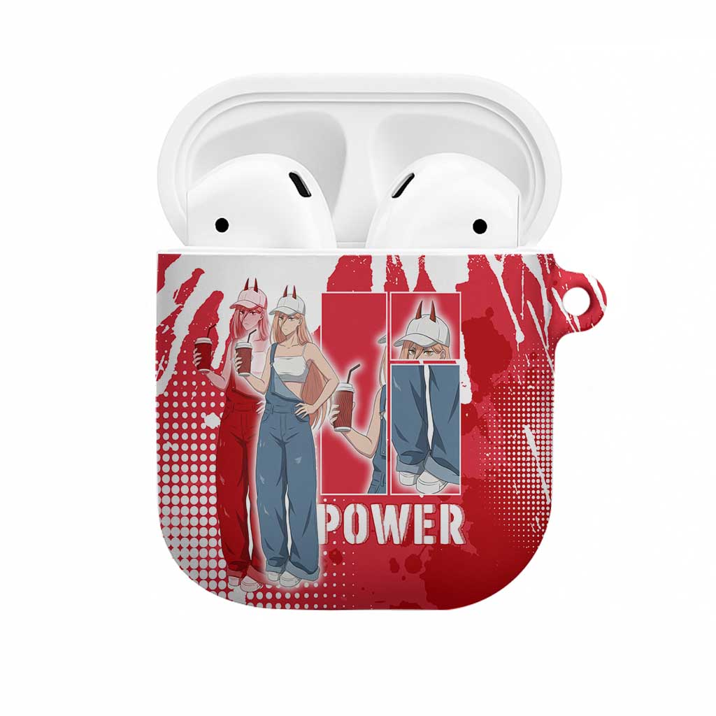 Power Chainsaw Man AirPods Case Grunge Pop Manga Panel Style