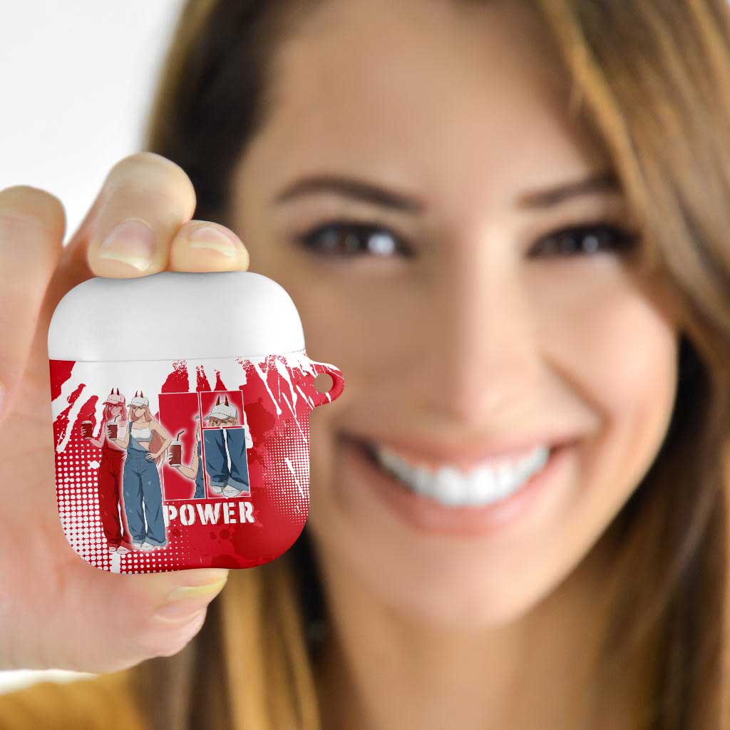 Power Chainsaw Man AirPods Case Grunge Pop Manga Panel Style