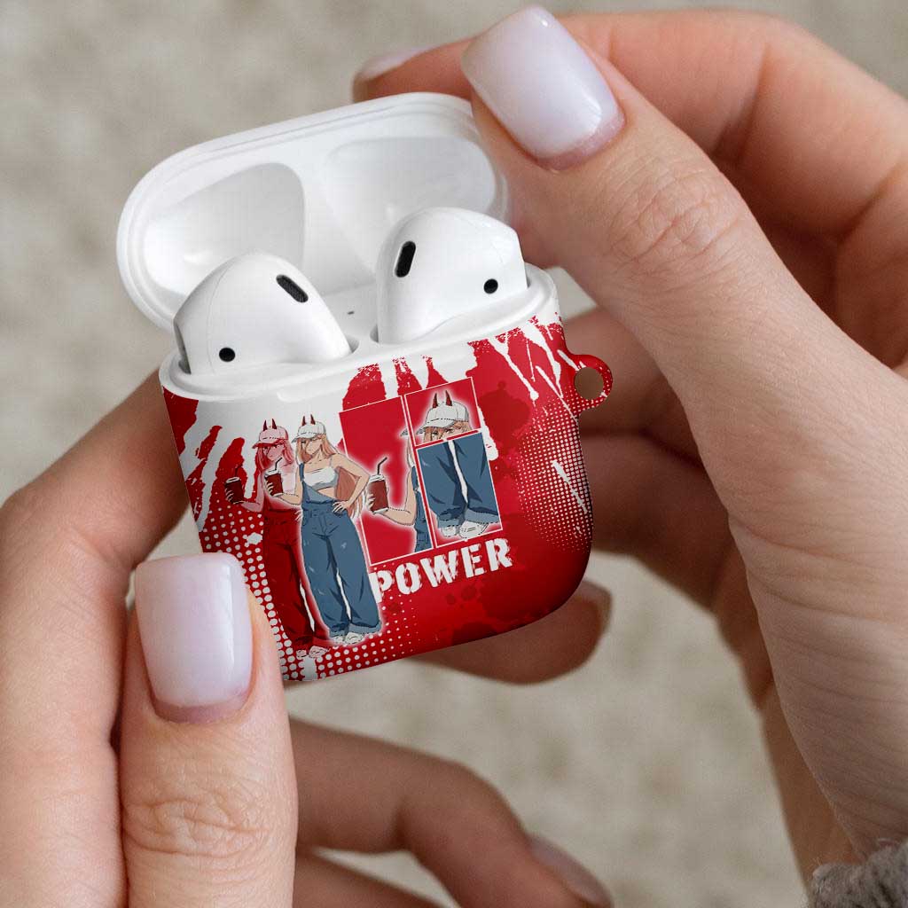 Power Chainsaw Man AirPods Case Grunge Pop Manga Panel Style