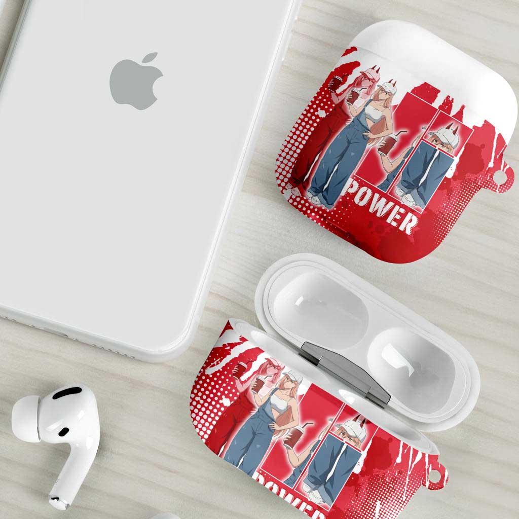 Power Chainsaw Man AirPods Case Grunge Pop Manga Panel Style