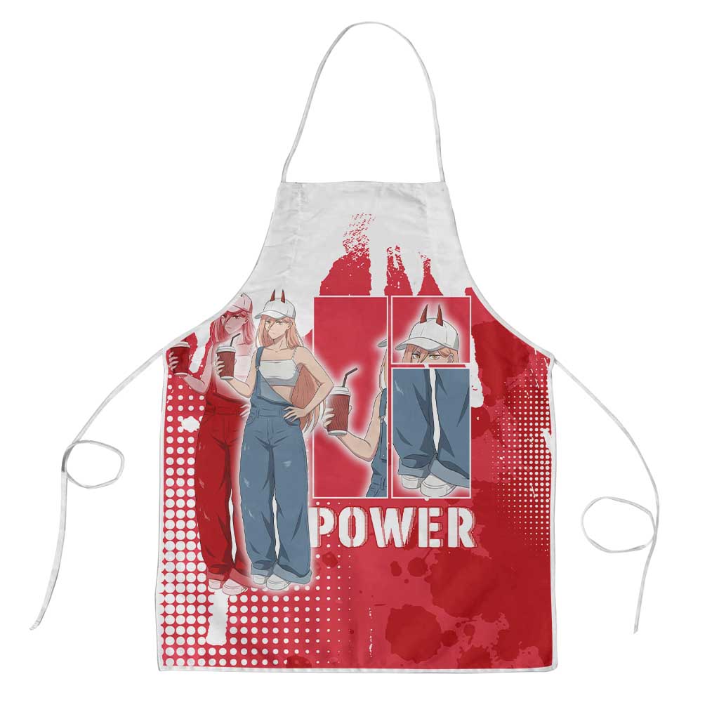 Power Chainsaw Man Apron Grunge Pop Manga Panel Style