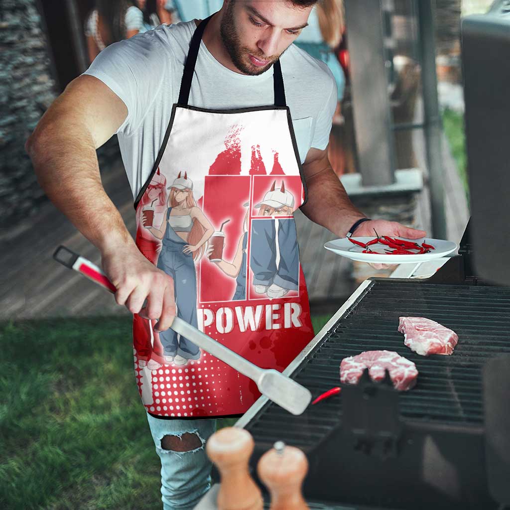 Power Chainsaw Man Apron Grunge Pop Manga Panel Style
