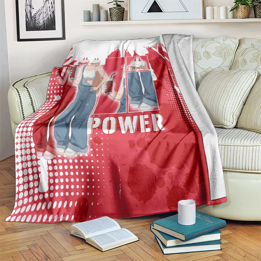 Power Chainsaw Man Blanket Grunge Pop Manga Panel Style