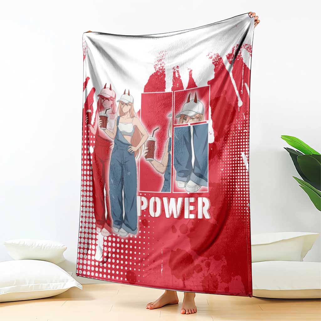 Power Chainsaw Man Blanket Grunge Pop Manga Panel Style