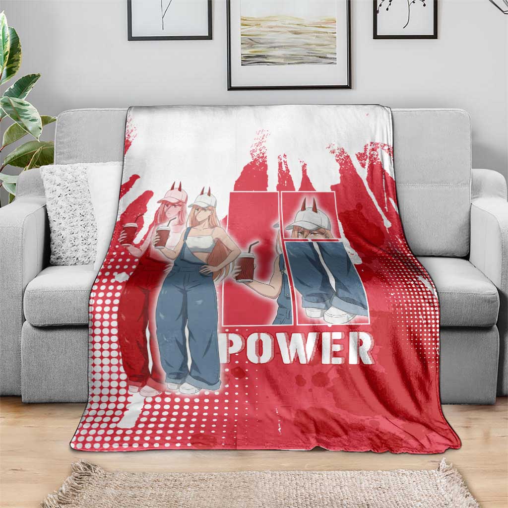 Power Chainsaw Man Blanket Grunge Pop Manga Panel Style