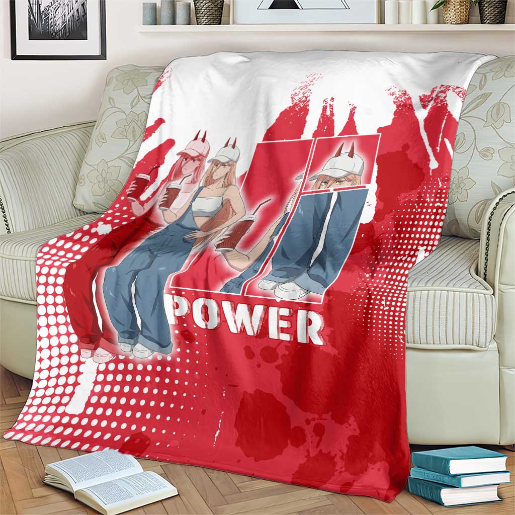 Power Chainsaw Man Blanket Grunge Pop Manga Panel Style