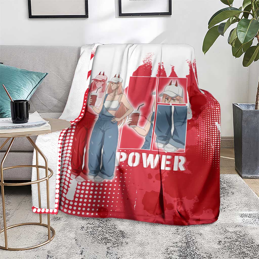 Power Chainsaw Man Blanket Grunge Pop Manga Panel Style