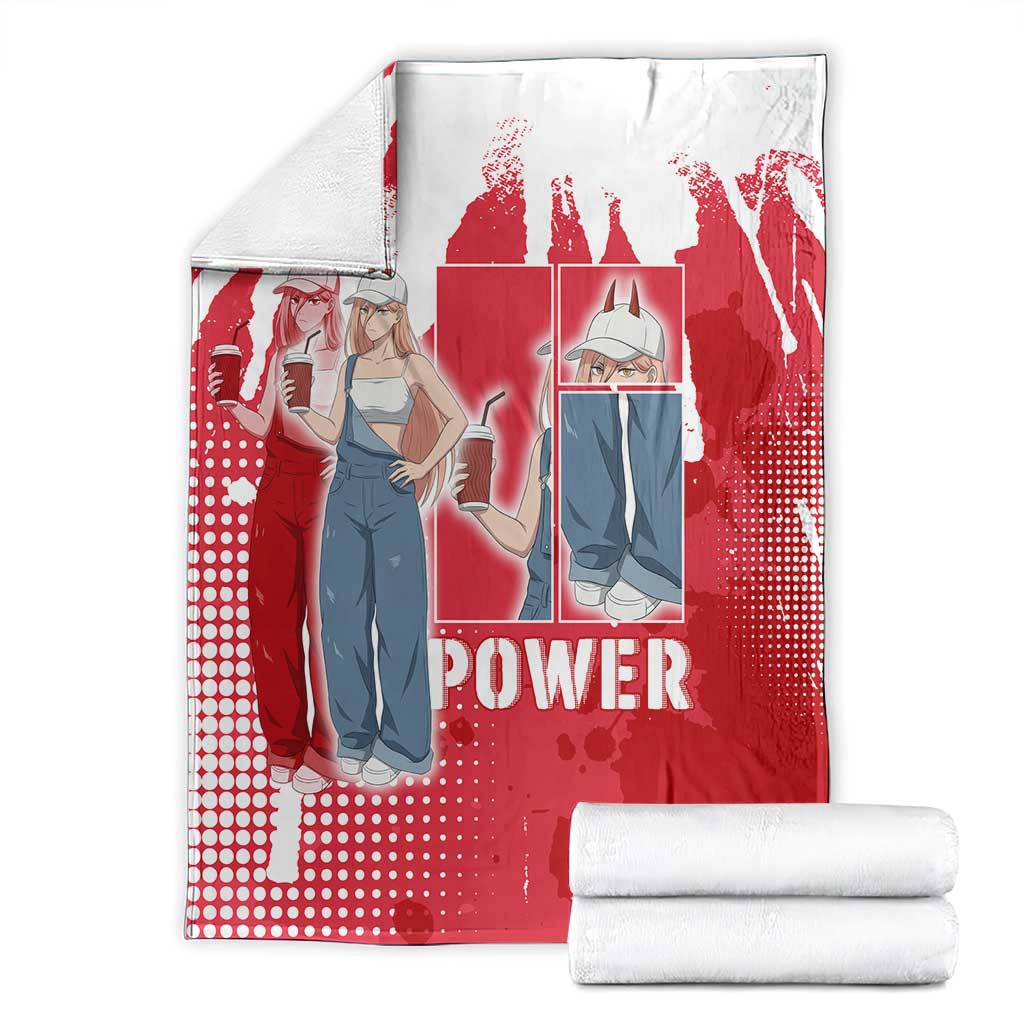 Power Chainsaw Man Blanket Grunge Pop Manga Panel Style