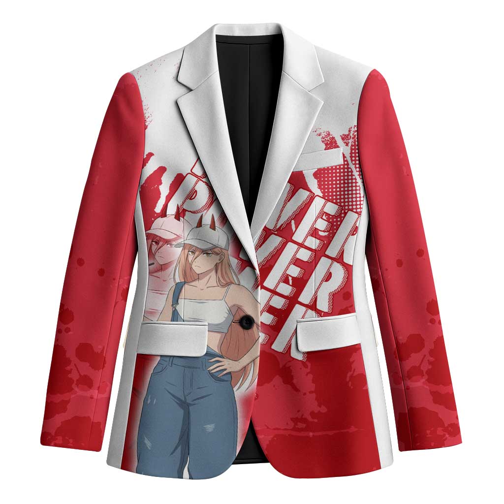 Power Chainsaw Man Blazer Grunge Pop Manga Panel Style