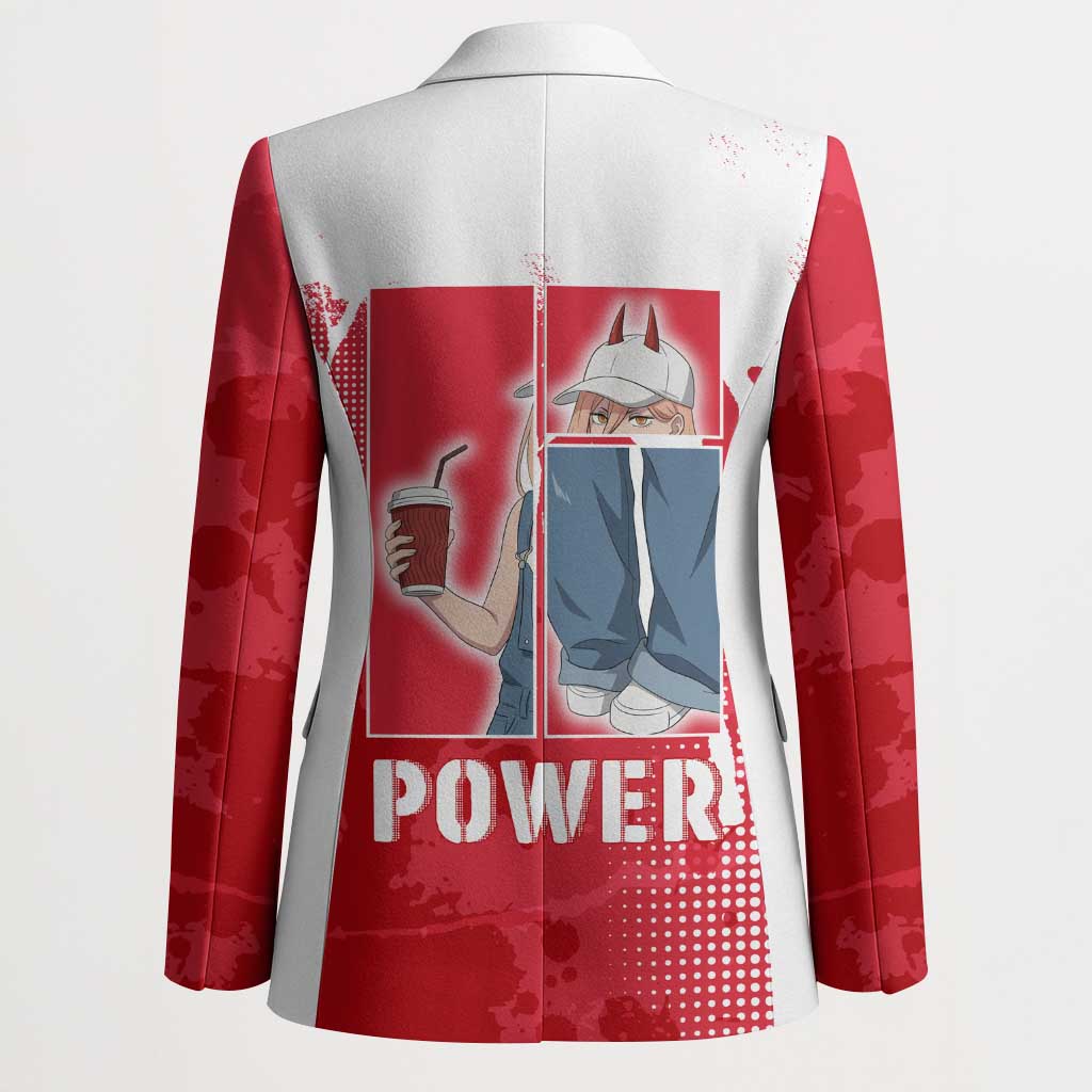 Power Chainsaw Man Blazer Grunge Pop Manga Panel Style