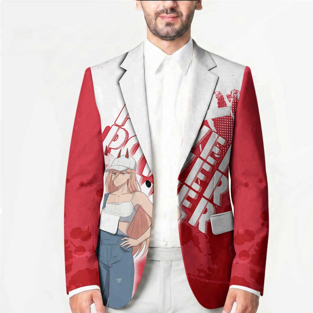 Power Chainsaw Man Blazer Grunge Pop Manga Panel Style