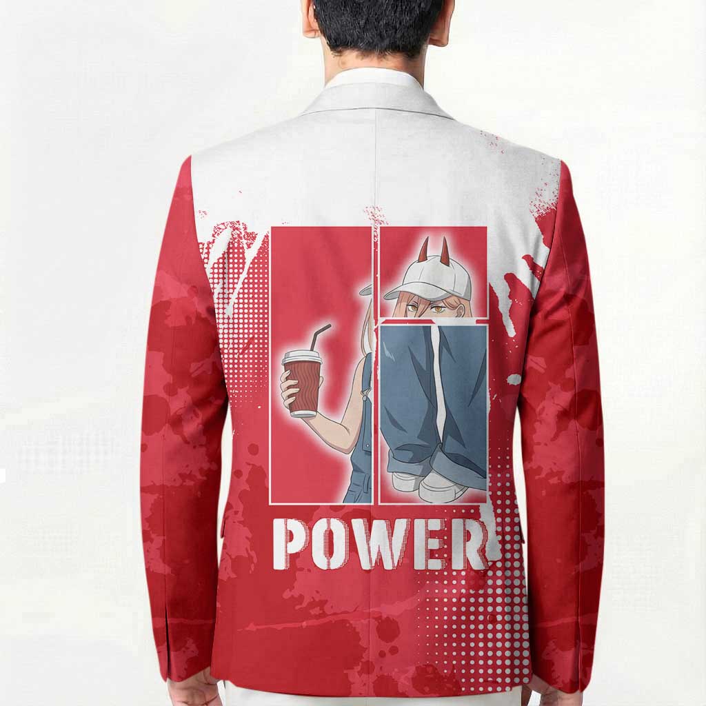 Power Chainsaw Man Blazer Grunge Pop Manga Panel Style