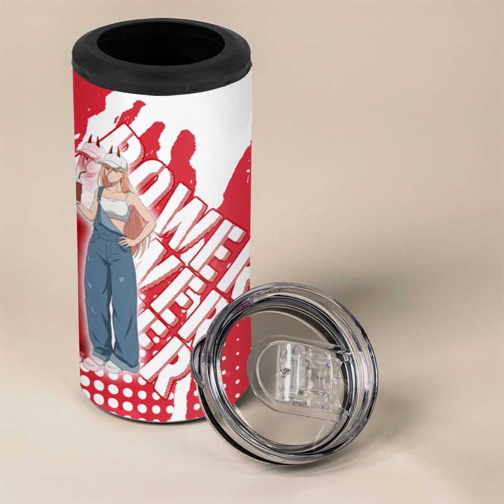Power Chainsaw Man 4 in 1 Can Cooler Tumbler Grunge Pop Manga Panel Style