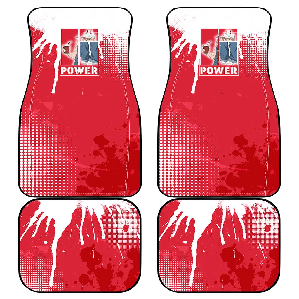 Power Chainsaw Man Car Mats Grunge Pop Manga Panel Style