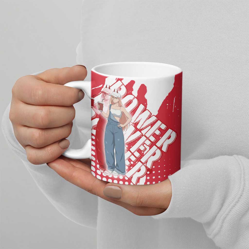 Power Chainsaw Man Ceramic Mug Grunge Pop Manga Panel Style