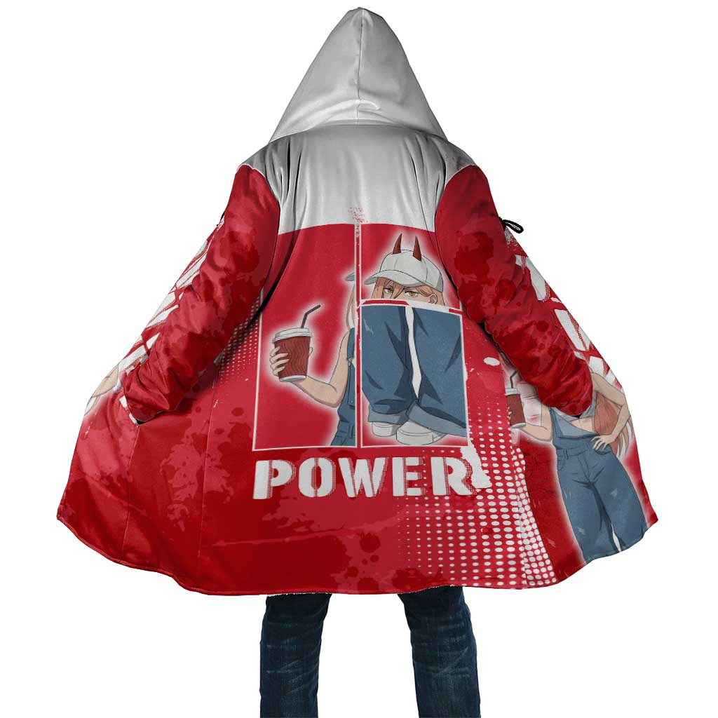 Power Chainsaw Man Cloak Grunge Pop Manga Panel Style
