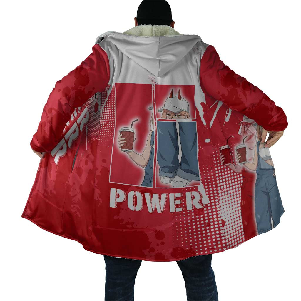 Power Chainsaw Man Cloak Grunge Pop Manga Panel Style