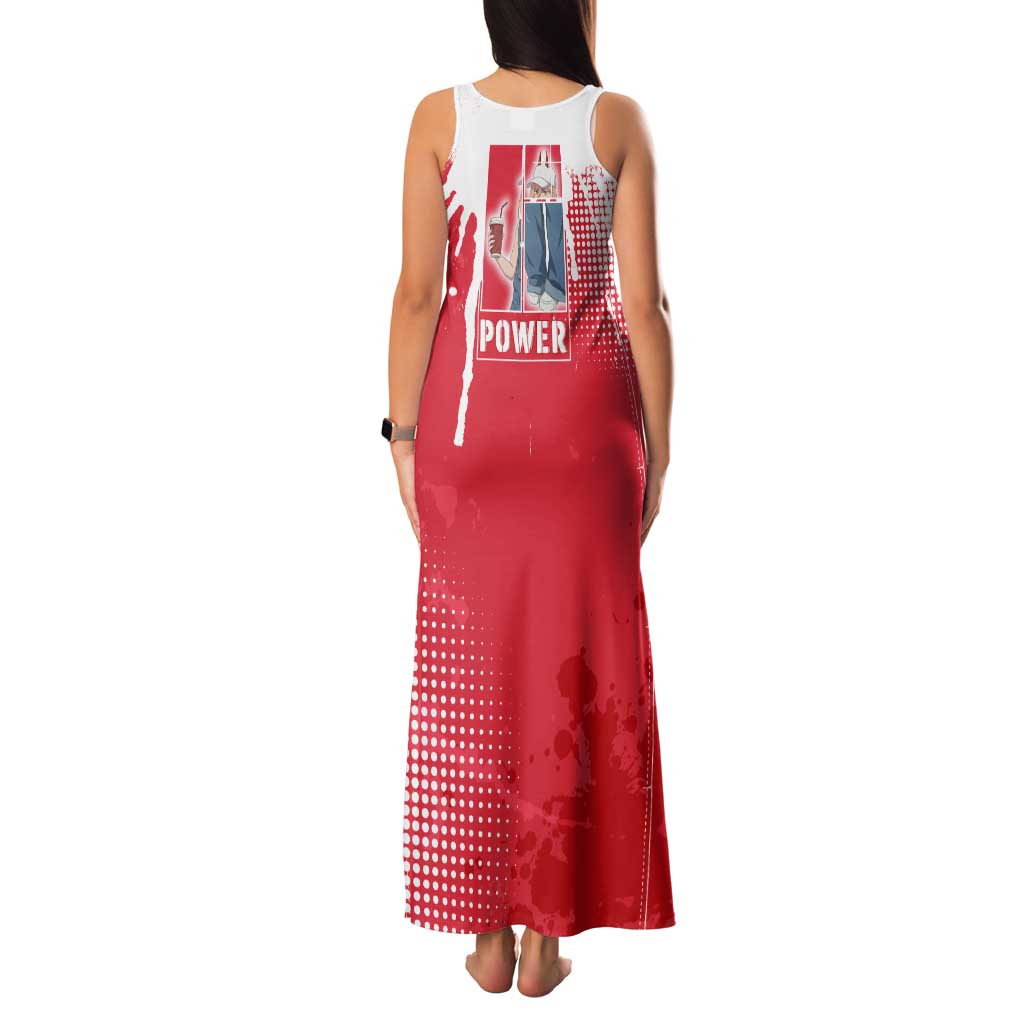 Power Chainsaw Man Family Matching Tank Maxi Dress and Hawaiian Shirt Grunge Pop Manga Panel Style