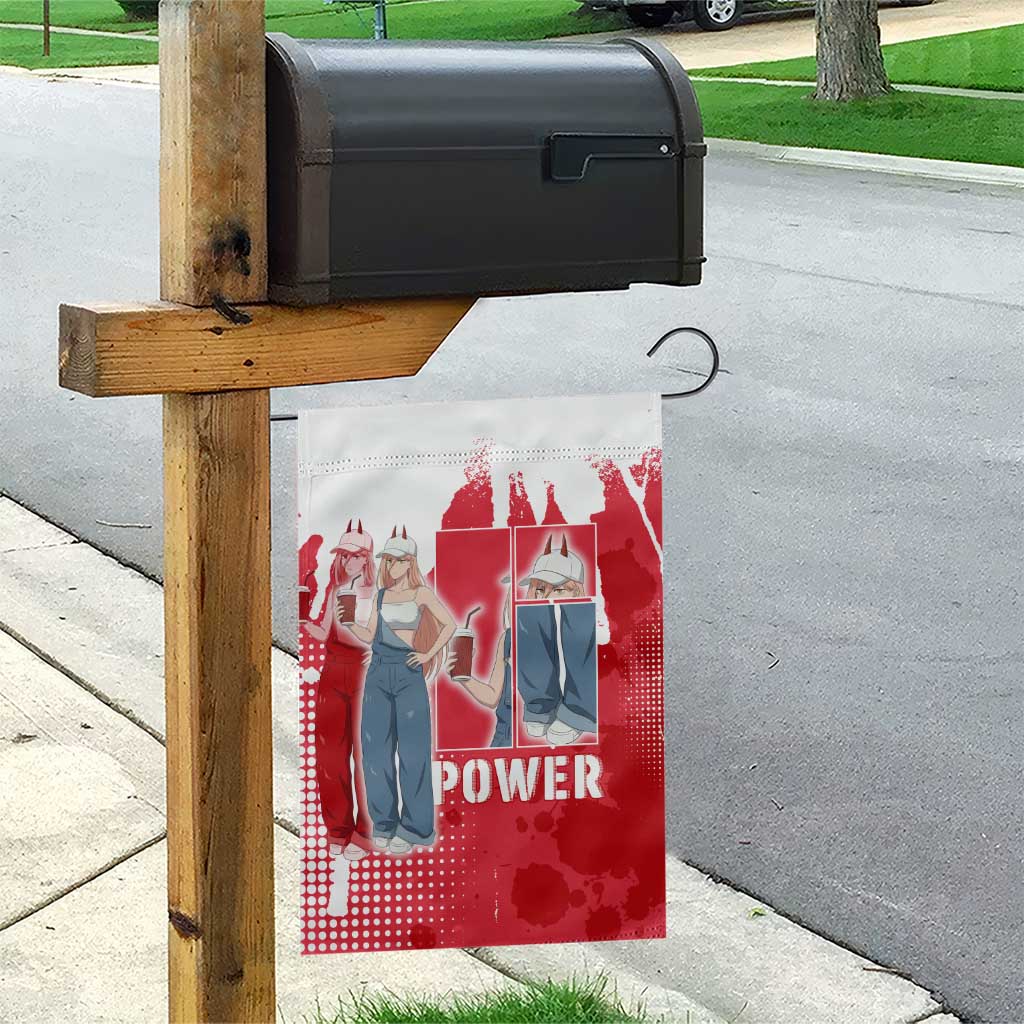 Power Chainsaw Man Garden Flag Grunge Pop Manga Panel Style